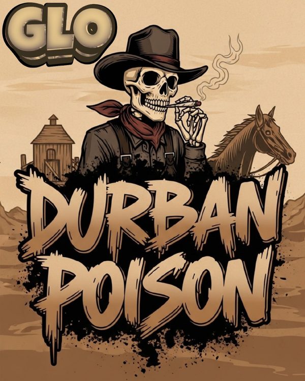 GLO Durban Poison label art