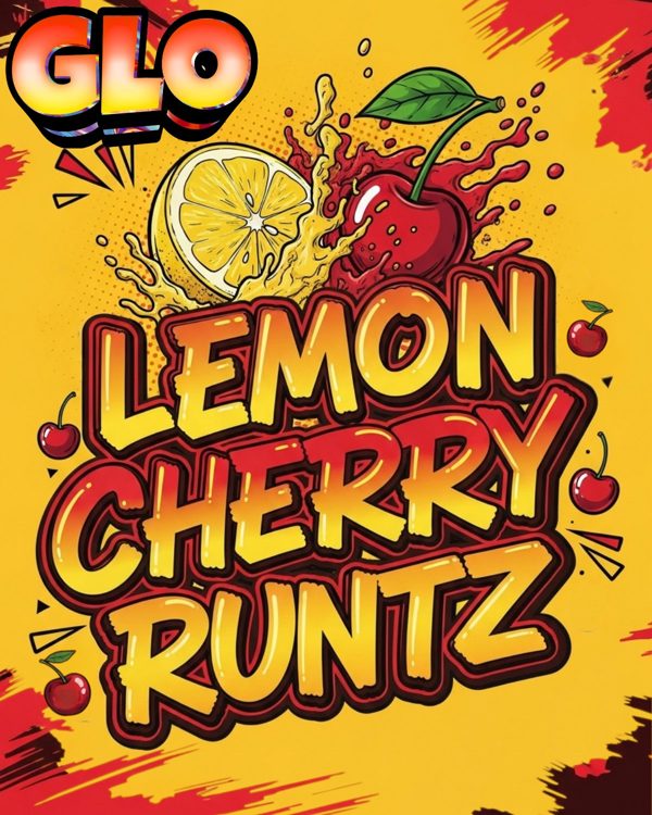 GLO Lemon Cherry Runtz label art
